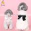 Elegant Pet dog Bow-tied white plush coat small puppy Overcoat