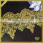handmade gold thread embroidered applique for dress FHA-041
