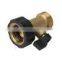Garden brass short one-way water hose connector