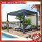 Outdoor Aluminum alu Waterproof Louver canopy Awning Louvre Motorized Opening louvered Roof Pergola pavilion gazebo sheter with LED light