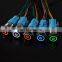 16mm 9-24V 12V 110V 220V Waterproof Metal Push Button Switch With LED light power signal latching type 1NO 1NC wide voltage