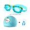 Children Swimming Goggles Swim Caps Ear Plug Nose Clip Set Boy Girl Waterproof Silicone Kids Swim Glasses Pool Eyewear