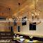 Vintage E14 Base Globe Shape Hemp Rope Pendant Light with Iron Chain