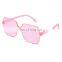 2019 Made in China, Fashion Boys Girls lightweight Funny Wholesale pink square Sunglasses uv400 big glasses frame Kids/