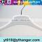 YY0445 white rubber coated plastic hanger for brand shops rubber clothes hanger