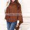 2016 ladies turtle neck women new model acrylic poncho