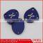 square navy-blue metal flat shield shape badge