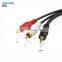 Low price to 2 rca audio cable 3.5mm output cable rca video audio cable