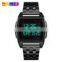 New Arrival Custom Design Skmei 1368 Gold Plated Luxury Wristwatch Stainless Steel Band Square Men Digital Watch