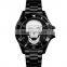 Classic skull pattern men wristwatch Skmei 9195 top quality support logo customized stainless steel quartz watch
