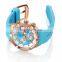 Fashion black silicone band dial rose gold case diamond bezel luxury 3 eyes oem watch chronograph