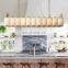 Modern Alabaster Square Block Pendants Chandelier Lighting fixture For Living Room Dining Room Kitchen Island Foyer Lobby
