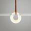 Simple Hanging Pendant Light Round Luxury Modern Alabaster Led Chandelier For Living Room Home