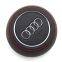 For Audi A4 B9 Audi logo Leather Steering Wheel Airbag Cover Trim Cover White Stitching Red/Black Stitching