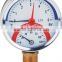 WY 80mm low mount temperature and pressure black steel case pressure thermometer with 1/2BSP valve