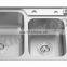 High Quality Double Bowl Single Drainer Welding Sink SUS304