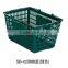 retail basket plastic material hanging basket with wheels JIEBAO SB-02