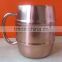 Passed FDA, CA65 Double Wall Barrel Shaped Stainless Steel Beer Mug 18oz/copper plating beer mug