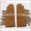 Ladies wholesale fashion touch deerskin leather gloves with tassel
