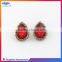 Fashion women's waterdrop shaped crystal earrings, hot sale stud eardrop