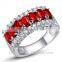 925 starling silver Unique Colorful Cubic Zirconia fashion party finger rings Size 6-7-8-9