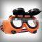 2016 chinese welding goggles 1.3mm PC lens welding goggles 50 mm round lens welding goggles manufacturer in China