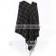 New type sportswoven acrylic knitting pattern scarf with tassels