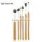 11pcs hot sell ECO-friendly cosmetic makeup brush bamboo handle brush set with gunny bale