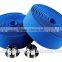 multicolor bicycle handlebar tape with handlebar plugs