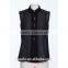 2016 Factory free sample supply black color sleeveless lady blouse fashion chiffon women top wholesale