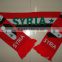 custom woven national team soccer scarf