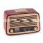 Portable vintage wooden retro radio with usb player