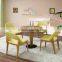 Sanlang furniture cafe shop used wooden cushion chair coffee table set 4 seater wood dining table chair designs