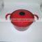 enamel coated cast iron casserole, porcelain enameledr ound casserole, cast iron cookwares, cast iron pots with enamel coating
