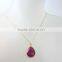 Sterling Silver Dyed Ruby Gemstone necklace