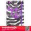 Zebra Fabric Embroider applique logo customized plush notebook