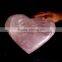 Manufacture Natural Carved Rose Quartz Crystal Hearts