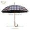 23''x8K Straight Handle Alloy Metals Frame Grid Umbrella