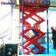 Hydraulic scissor cargo lift with free parts