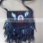 Western Style Real Suede Leather Beaded Ladies Shoulder Hand Made