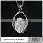 Wholesale two color plated necklace jewelry 925 silver and brass pendant