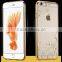 Hot Selling Luxury Garden Style Crystal Clear Soft TPU Diamante Eletroplated Case for Iphone 6