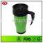 400ml Eco Friendly Double Wall Thermal Plastic Coffee Mug With Handle