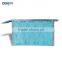 standup clear pvc zipper bag with mesh lining