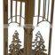Bronze Christmas decoration metal candle lantern with tree