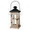 home decor wood lantern with metal top