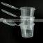 1 oz Hinged Clear Round plastic Sauce Cups with Lids 25ml
