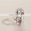 925 Sterling Silver Heart Red CZ Safety Chains Mother day Gift Bracelet Chains