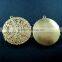 38mm vintage style filigree raw brass big round photo locket pendant charm DIY supplies 1110023