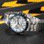 New Mens Curren Silver Stainless Steel Date Hour Anaog Quartz Sport Wrist Watch